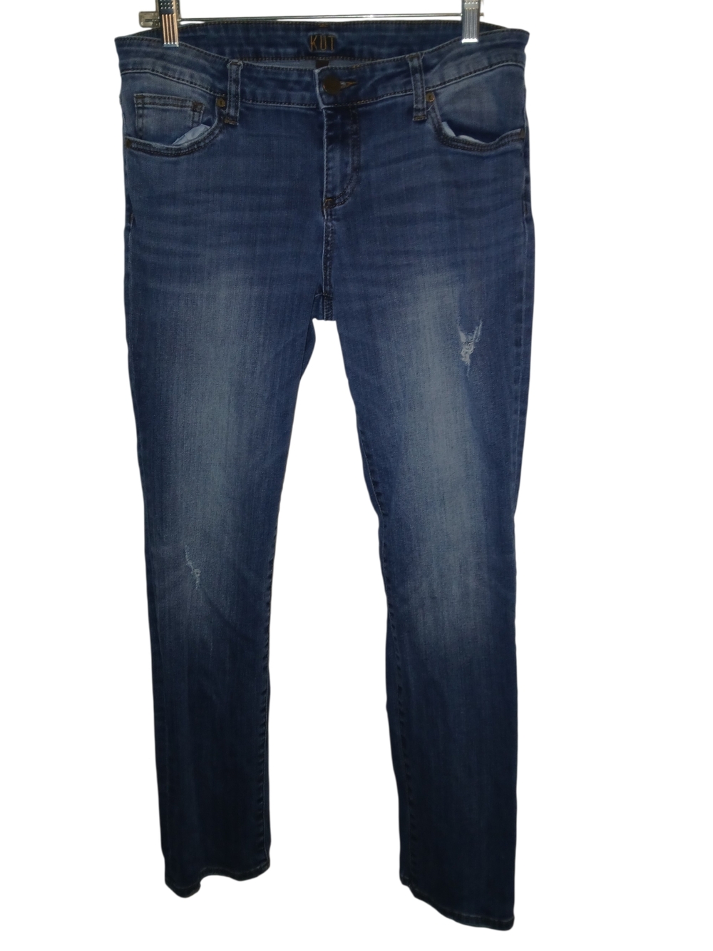 Kut from the Kloth Blue Denim Jeans with Contrast Stitching